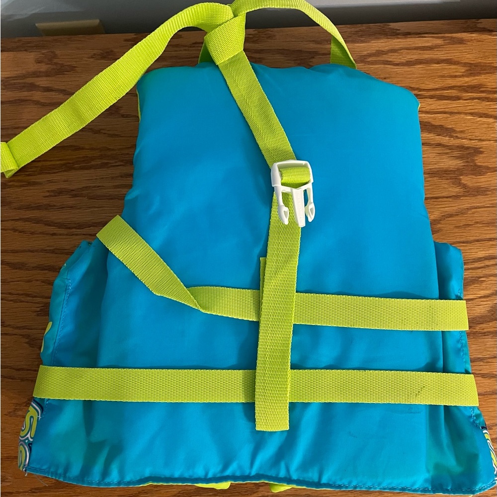 Puddle Jumper Kids Life Jacket - Blue and Green Brand- Stearns  great shape! - Picture 2 of 4